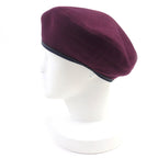Hermes Santoreno Cashmere 100% Sellier Buttons Leather Beret Wine Red 58 Hat — view 3
