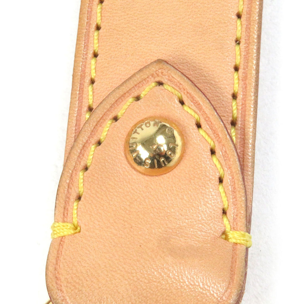 Louis Vuitton Vachetta Leather LV Logo Shoulder Strap Belt Beige Gold — view 4