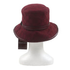 Gucci GG Monogram Leather Hat Bucket Hat Bordeaux 58 — view 5