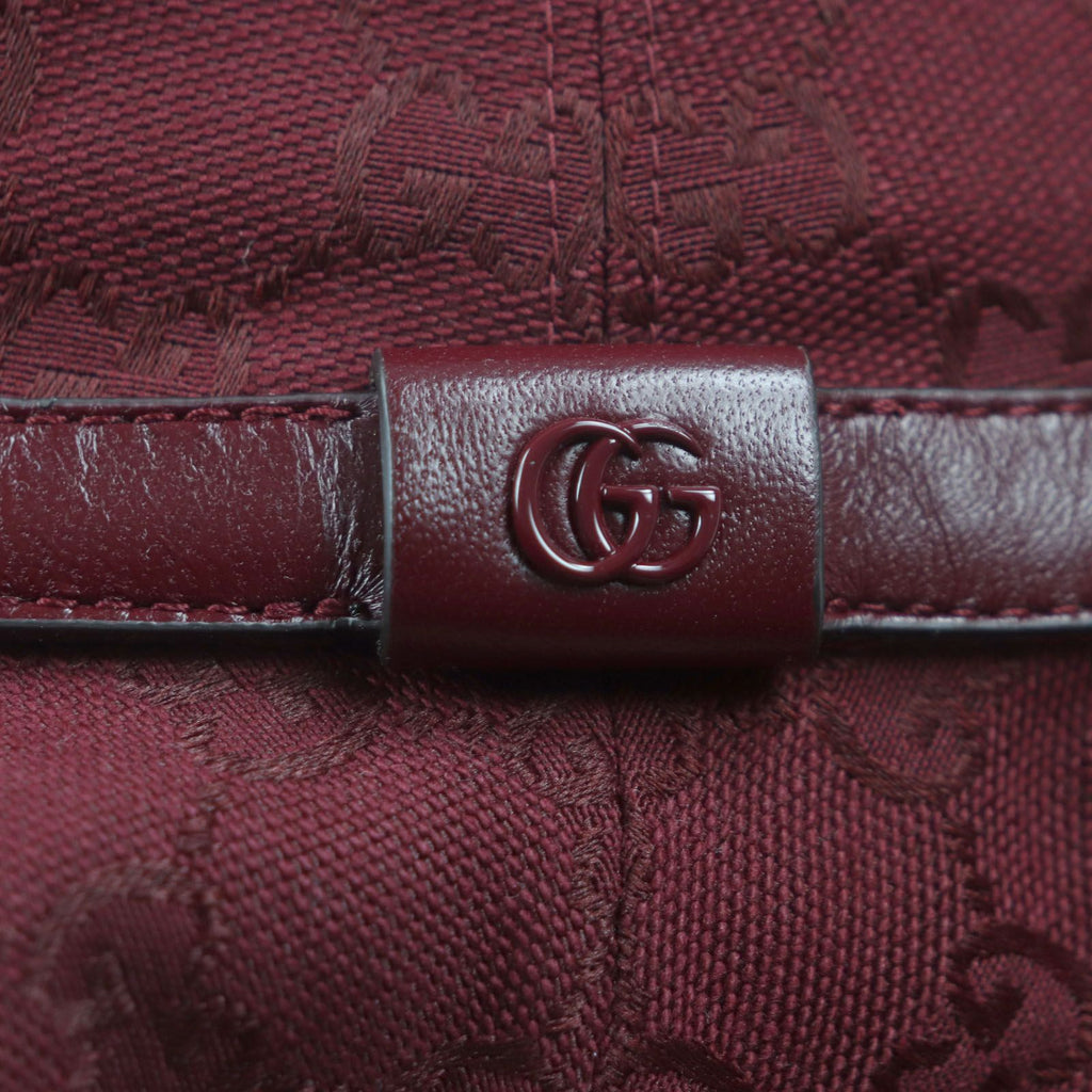 Gucci GG Monogram Leather Hat Bucket Hat Bordeaux 58 — view 8