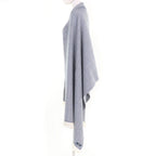 Hermes Cashmere 100% Cowhide Blunt Tag Chevron Pattern Large Scarf Shawl — view 4