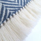 Hermes Cashmere 100% Cowhide Blunt Tag Chevron Pattern Large Scarf Shawl — view 7