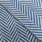 Hermes Cashmere 100% Cowhide Blunt Tag Chevron Pattern Large Scarf Shawl — view 6