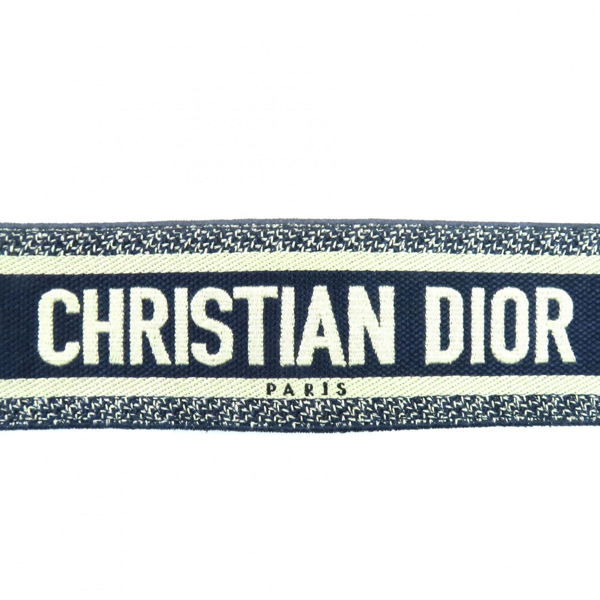 Dior Embroidery Logo Canvas Belt Indigo Blue — view 8