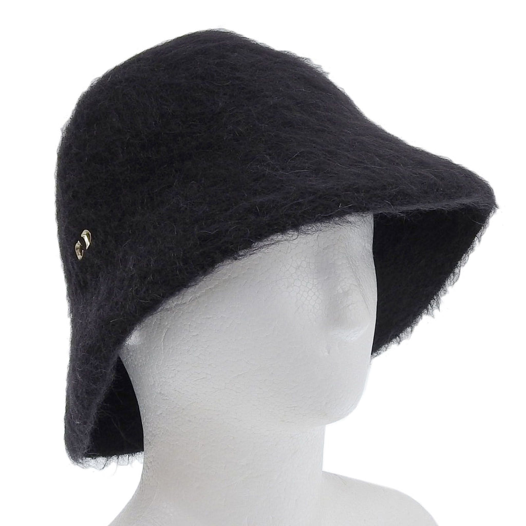 Dior Mohair Blend CD Logo Bucket Hat Black