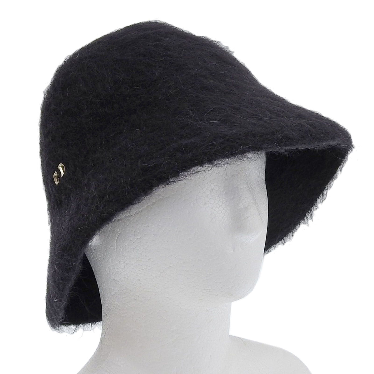 Dior Mohair Blend CD Logo Bucket Hat Black