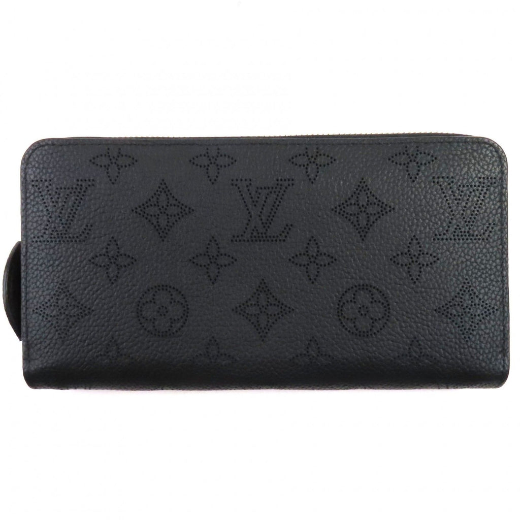 Louis Vuitton Zippy Wallet Mahina Noir Monogram Leather Zip Around