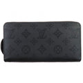 Louis Vuitton Zippy Wallet Mahina Noir Monogram Leather Zip Around