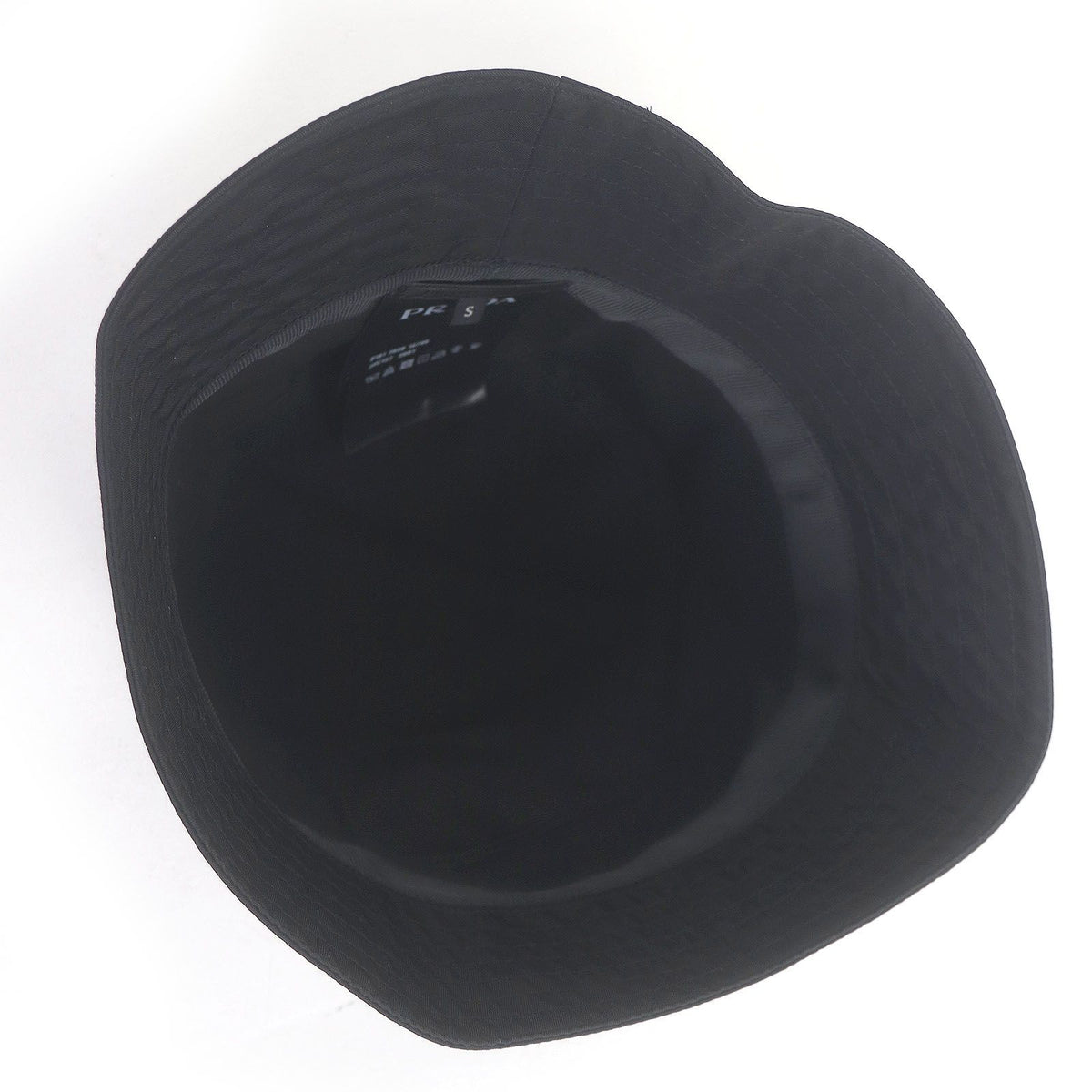 Prada Triangle Logo Re-Nylon Recycled Polyamide Bucket Hat Black — view 4