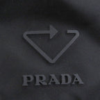Prada Triangle Logo Re-Nylon Recycled Polyamide Bucket Hat Black — view 5