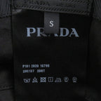 Prada Triangle Logo Re-Nylon Recycled Polyamide Bucket Hat Black — view 6