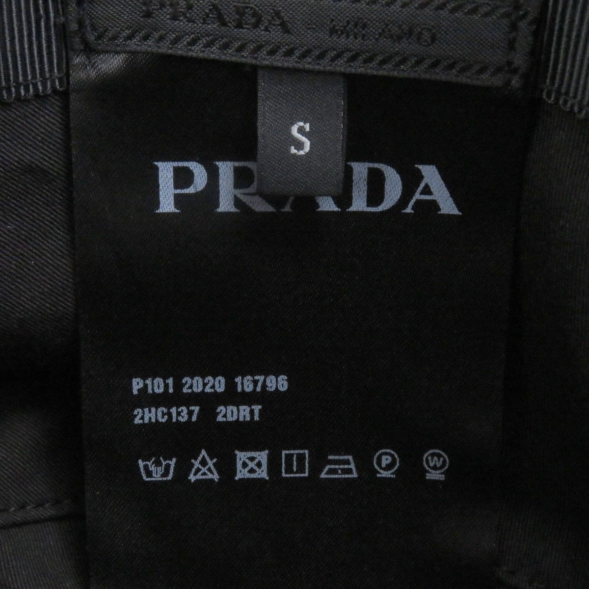 Prada Triangle Logo Re-Nylon Recycled Polyamide Bucket Hat Black — view 6