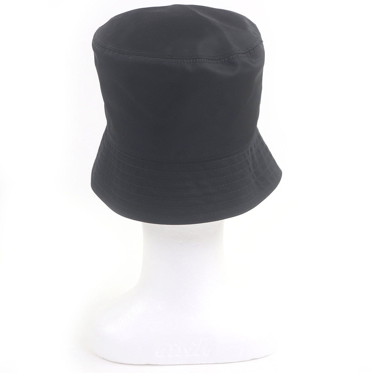 Prada Triangle Logo Re-Nylon Recycled Polyamide Bucket Hat Black — view 3