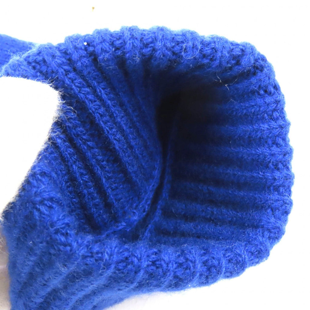 Louis Vuitton Glove Maille LV Medallion Wool 100% Knit Gloves Blue — view 6