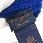 Louis Vuitton Glove Maille LV Medallion Wool 100% Knit Gloves Blue — view 8