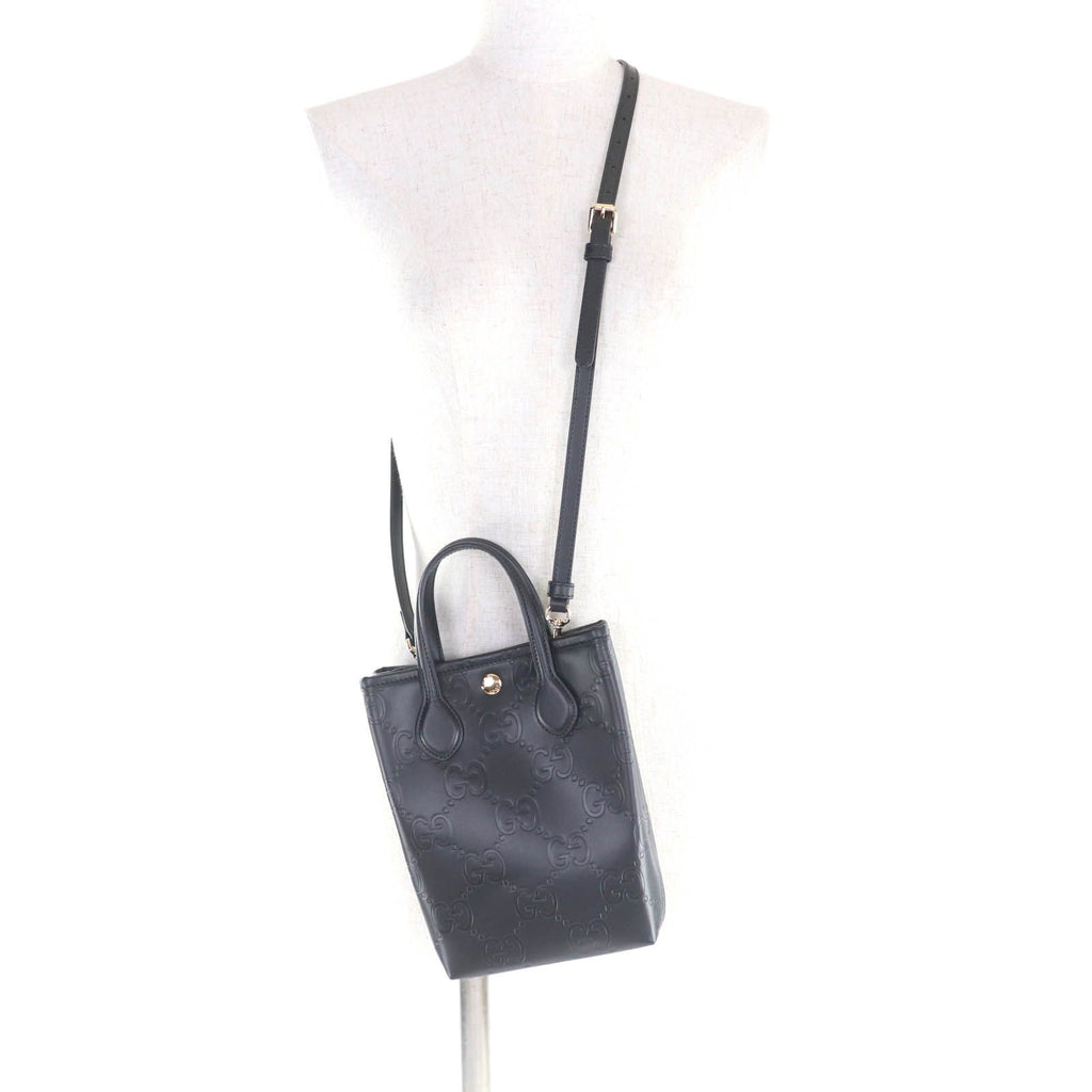 Gucci GG Mini Bag 2-Way Leather Black — view 6