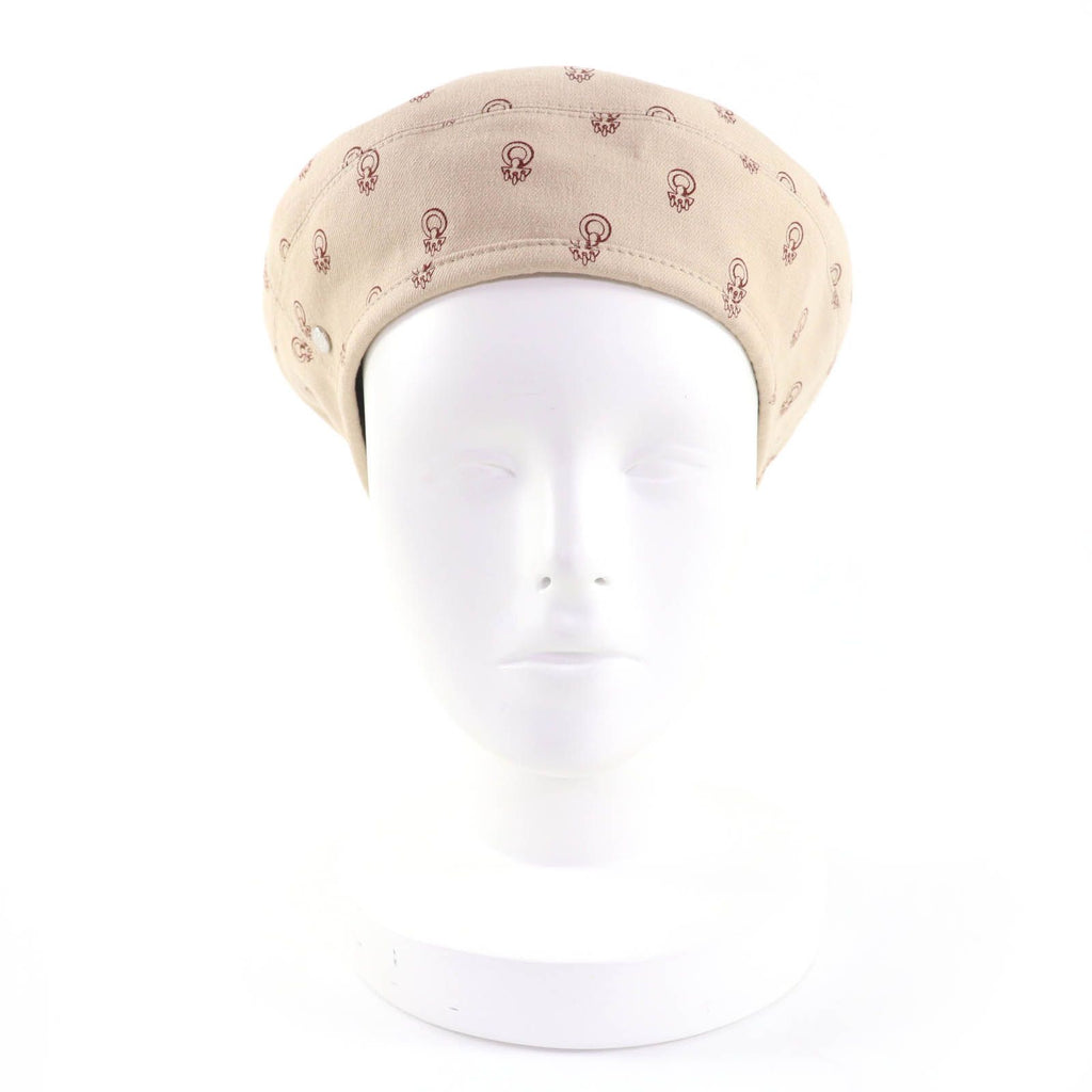 Hermes Saint Honore Cotton Cliquetis Sellier Hat Beret Beige 59 — view 2