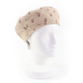Hermes Saint Honore Cotton Cliquetis Sellier Hat Beret Beige 59