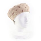 Hermes Saint Honore Cotton Cliquetis Sellier Hat Beret Beige 59