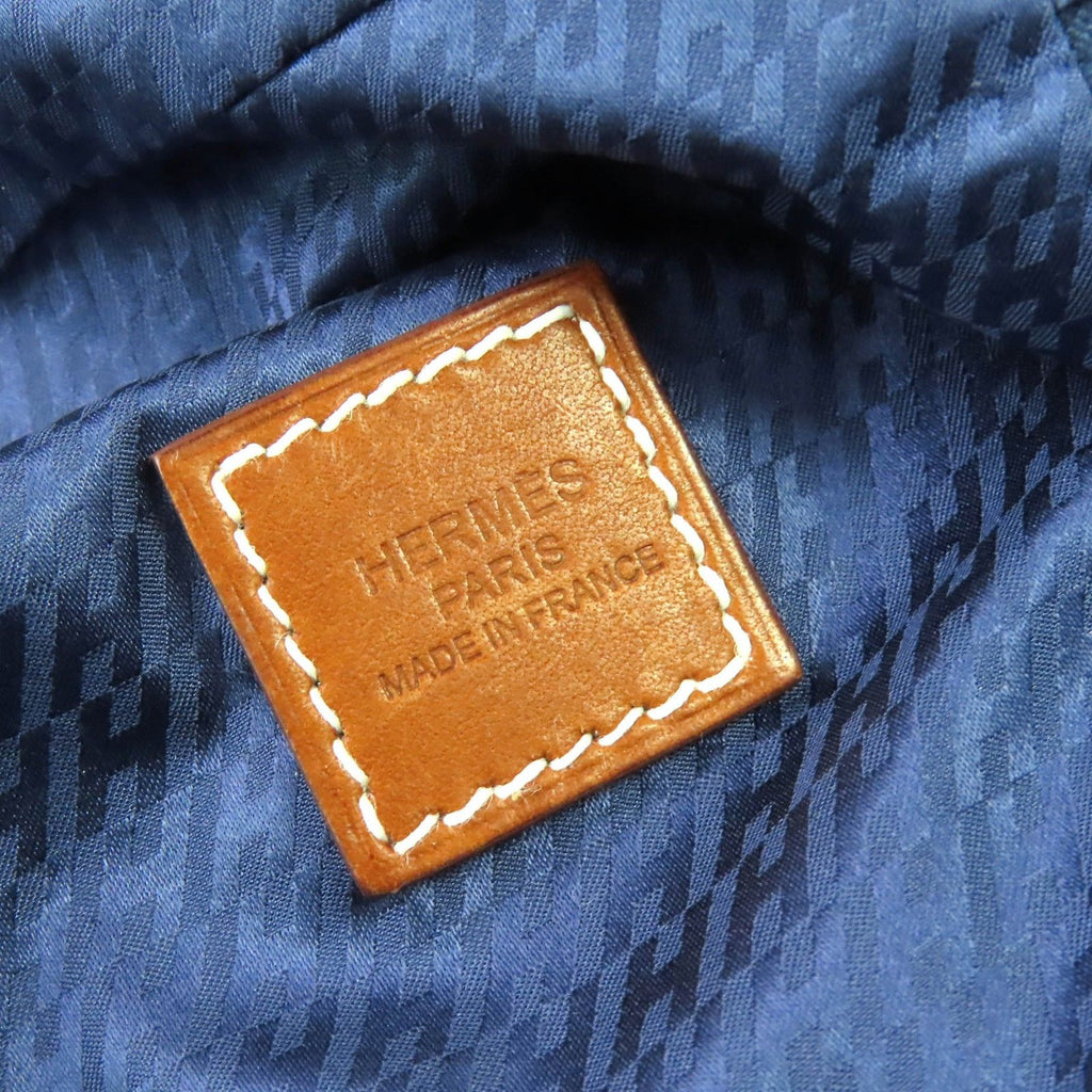 Hermes Woos Voyage PM Silk 100% Pouch Blue — view 8