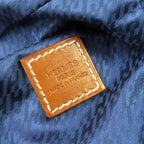 Hermes Woos Voyage PM Silk 100% Pouch Blue — view 8