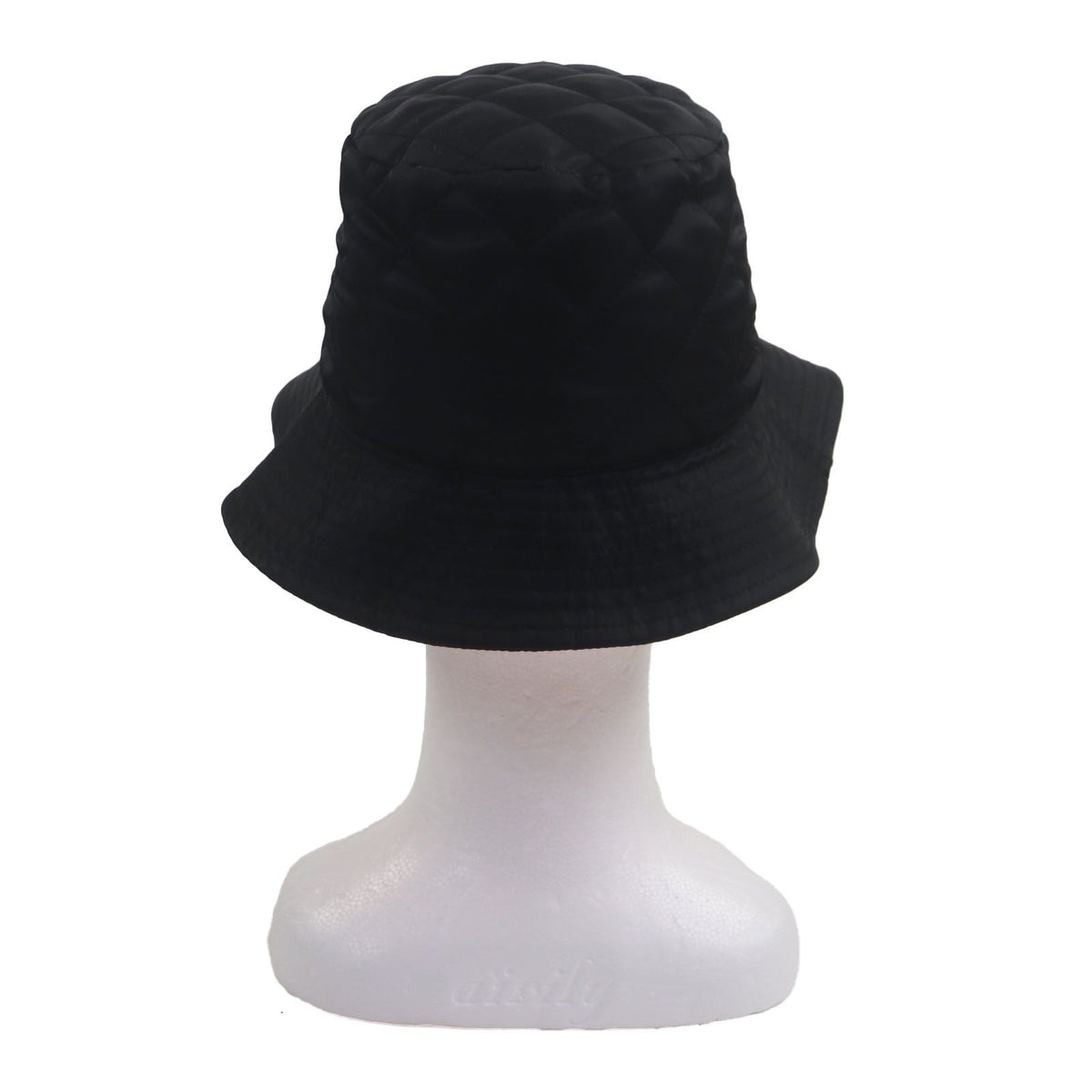 Celine Logo Print Quilted Hat Bucket Hat Black Orange — view 4