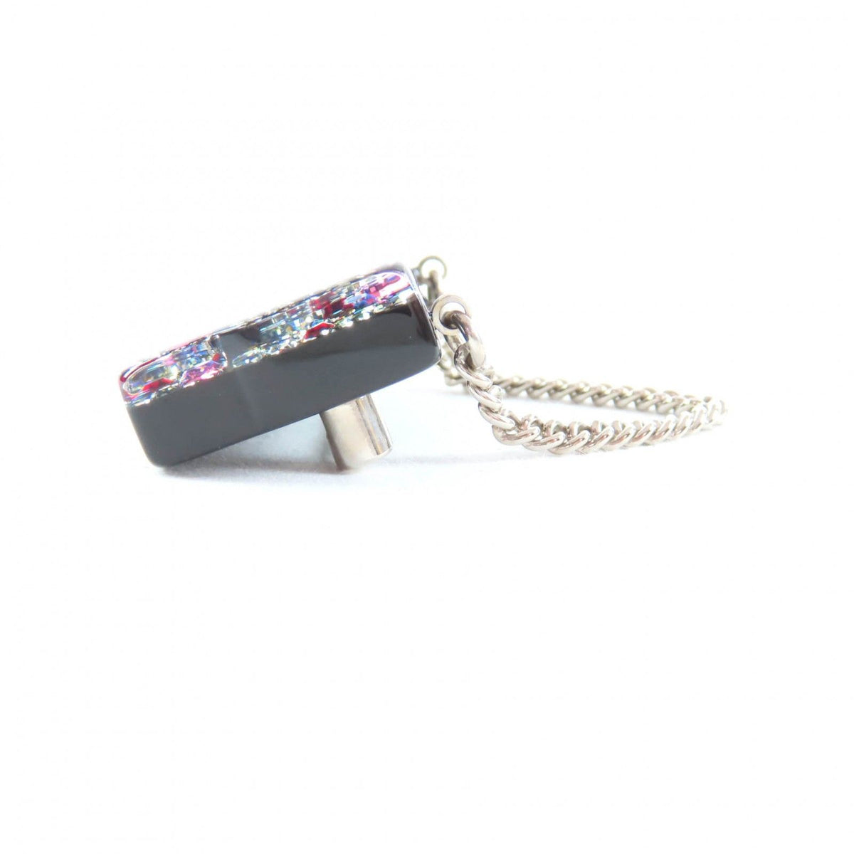 Chanel CC Logo Colorful Strass Chain Bag Motif Brooch Multi — view 5