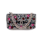 Chanel CC Logo Colorful Strass Chain Bag Motif Brooch Multi