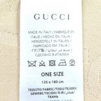 Gucci Wool Silk GG Jacquard Fringe Large Shawl Blanket Light Beige Scarf — view 7