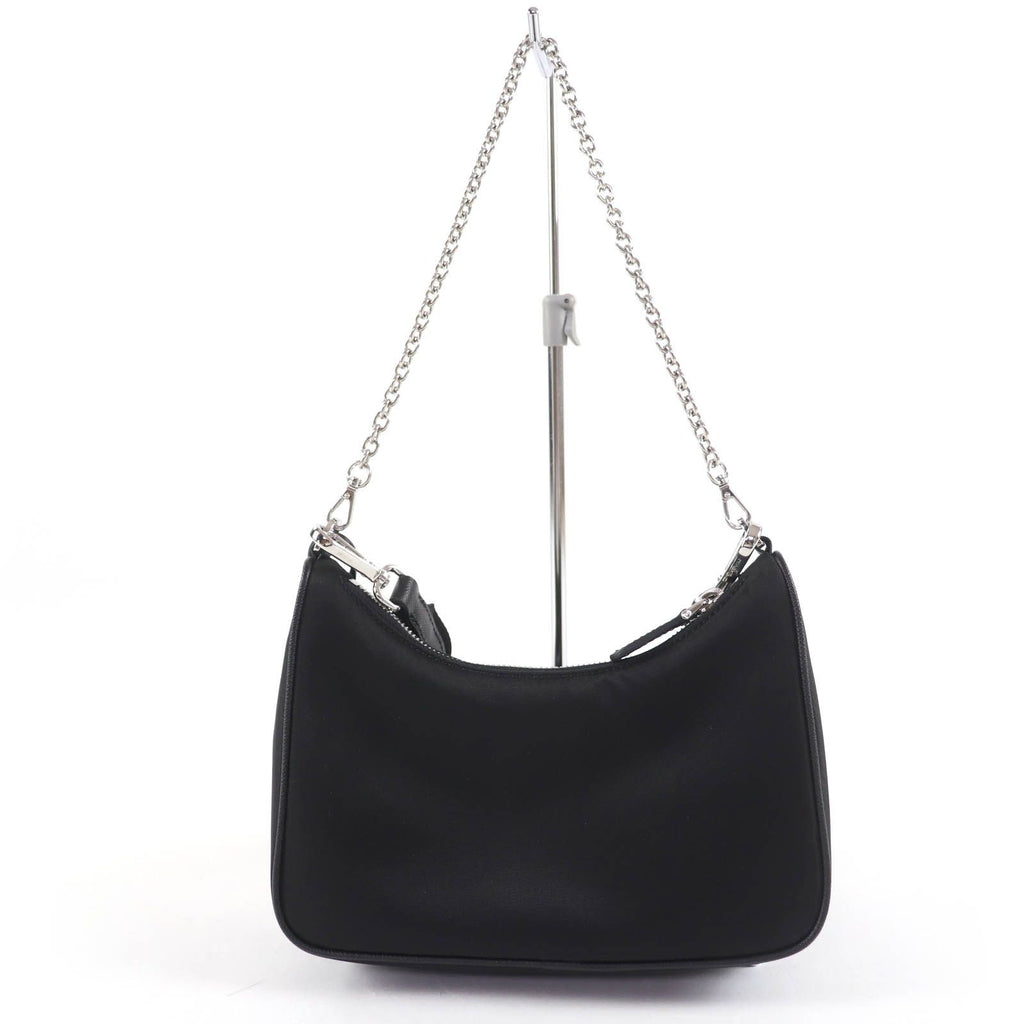 Prada Re Edition Triangle Logo 2-Way Bag Black — view 2