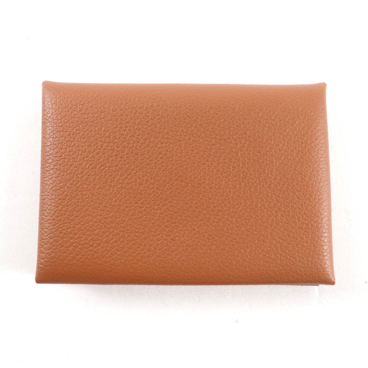 Hermes Calvi Duo Gold Evercolor Coin Purse Card Case — view 3