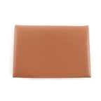 Hermes Calvi Duo Gold Evercolor Coin Purse Card Case