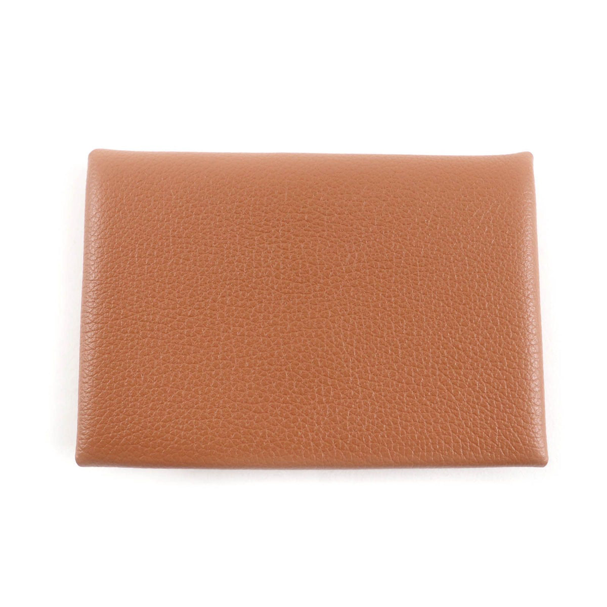 Hermes Calvi Duo Gold Evercolor Coin Purse Card Case
