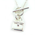 Hermes Amulette Kelly Pendant Silver