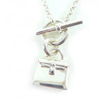 Hermes Amulette Kelly Pendant Silver