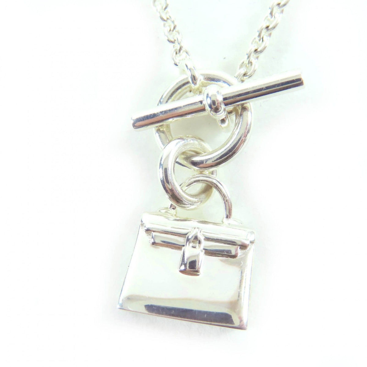 Hermes Amulette Kelly Pendant Silver