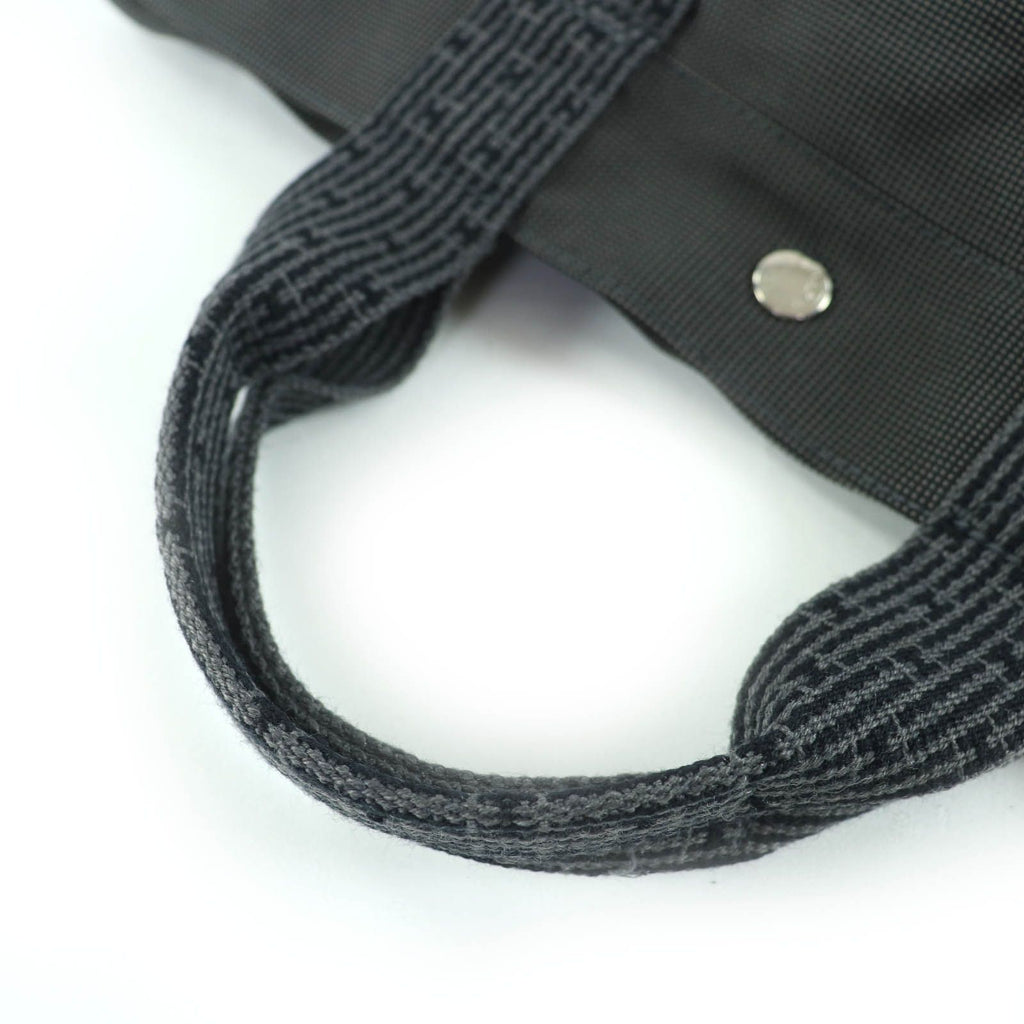 Hermes Herline MM Sellier Canvas Tote Bag Gray — view 5