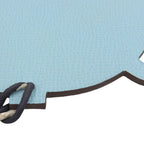 Hermes Petit H Teapot Leather Bag Charm Light Blue Black Bicolor — view 5