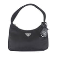 Prada Re Edition 2000 Re-Nylon Mini Bag Triangle Plate Charm Black
