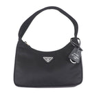 Prada Re Edition 2000 Re-Nylon Mini Bag Triangle Plate Charm Black