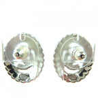 Chanel CC Logo Rhinestone Decorative Earrings White — view 4