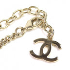 Chanel CC Logo Rhinestone Medal Pendant Gold — view 7