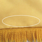 Hermes Silk Angora Deer All Over Print Fringe Shawl Scarf Yellow — view 7