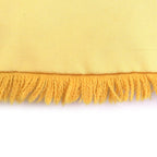 Hermes Silk Angora Deer All Over Print Fringe Shawl Scarf Yellow — view 5