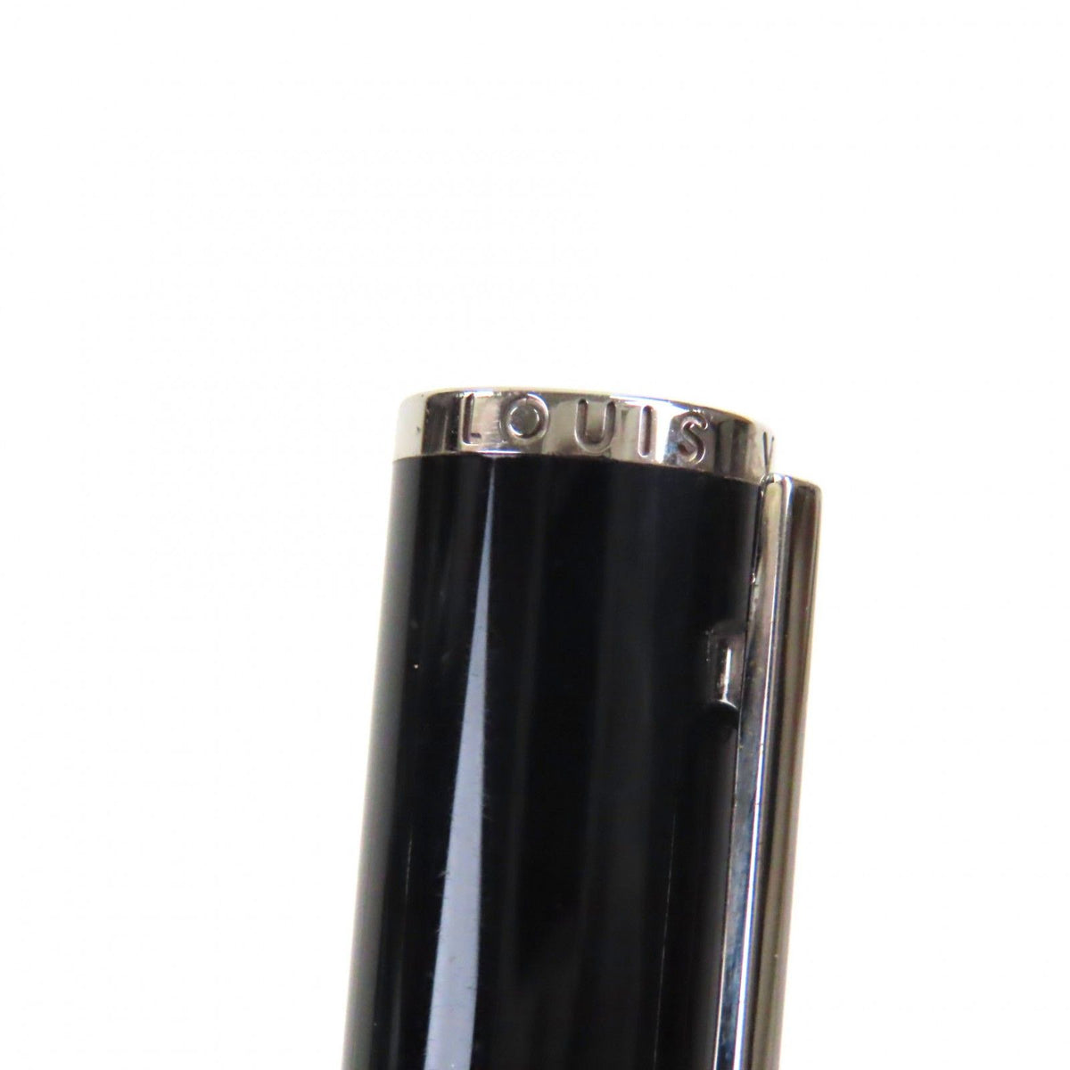 Louis Vuitton Jet Ligne Twist Ballpoint Pen Black Silver Handwriting Confirmed — view 6