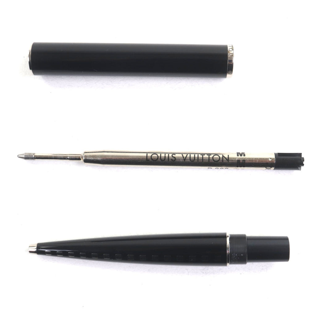 Louis Vuitton Jet Ligne Twist Ballpoint Pen Black Silver Handwriting Confirmed — view 3