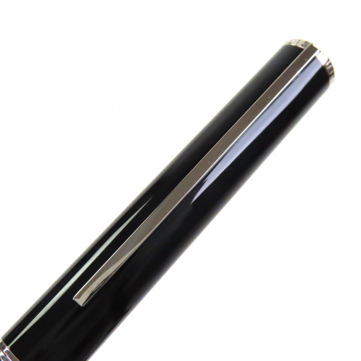 Louis Vuitton Jet Ligne Twist Ballpoint Pen Black Silver Handwriting Confirmed — view 5