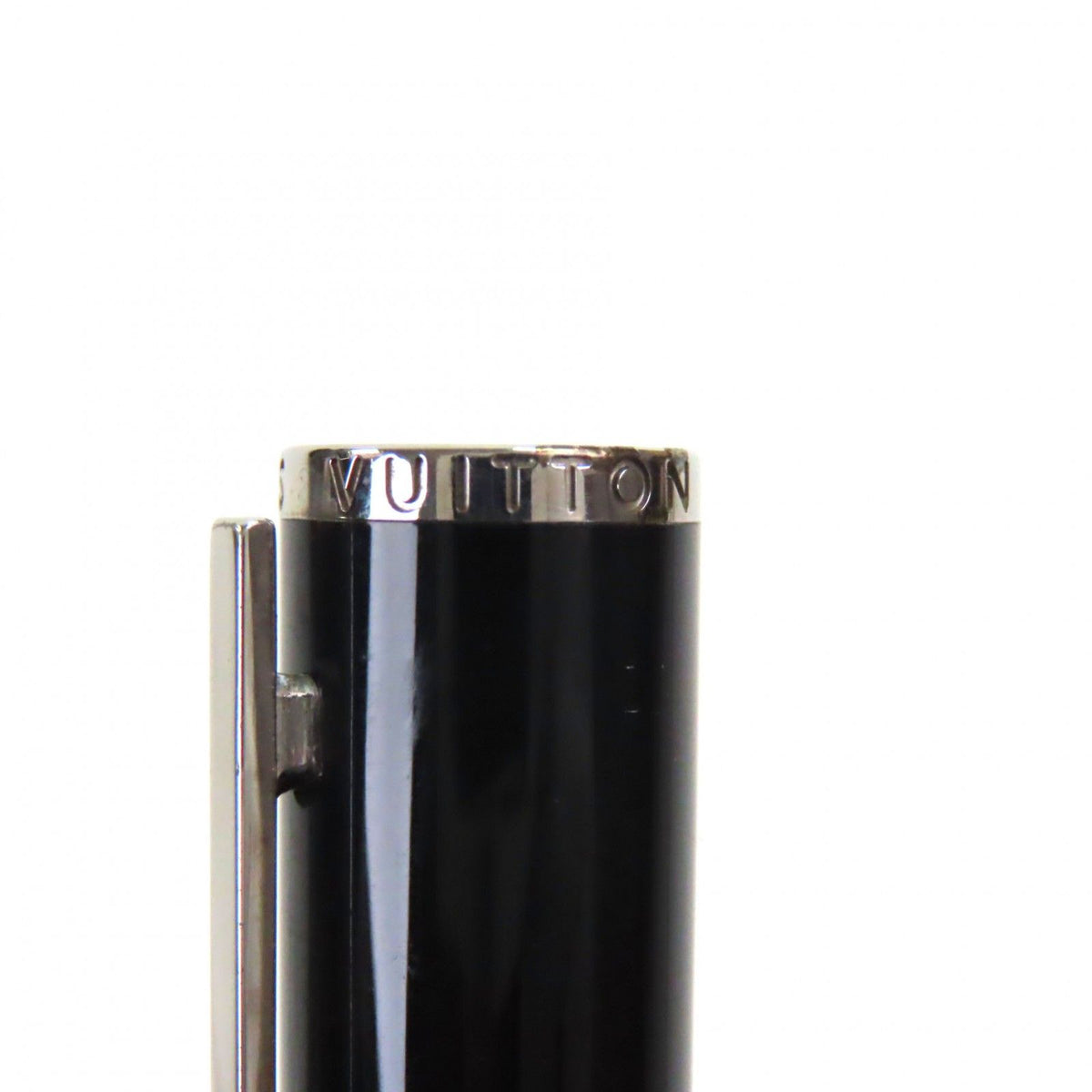 Louis Vuitton Jet Ligne Twist Ballpoint Pen Black Silver Handwriting Confirmed — view 7