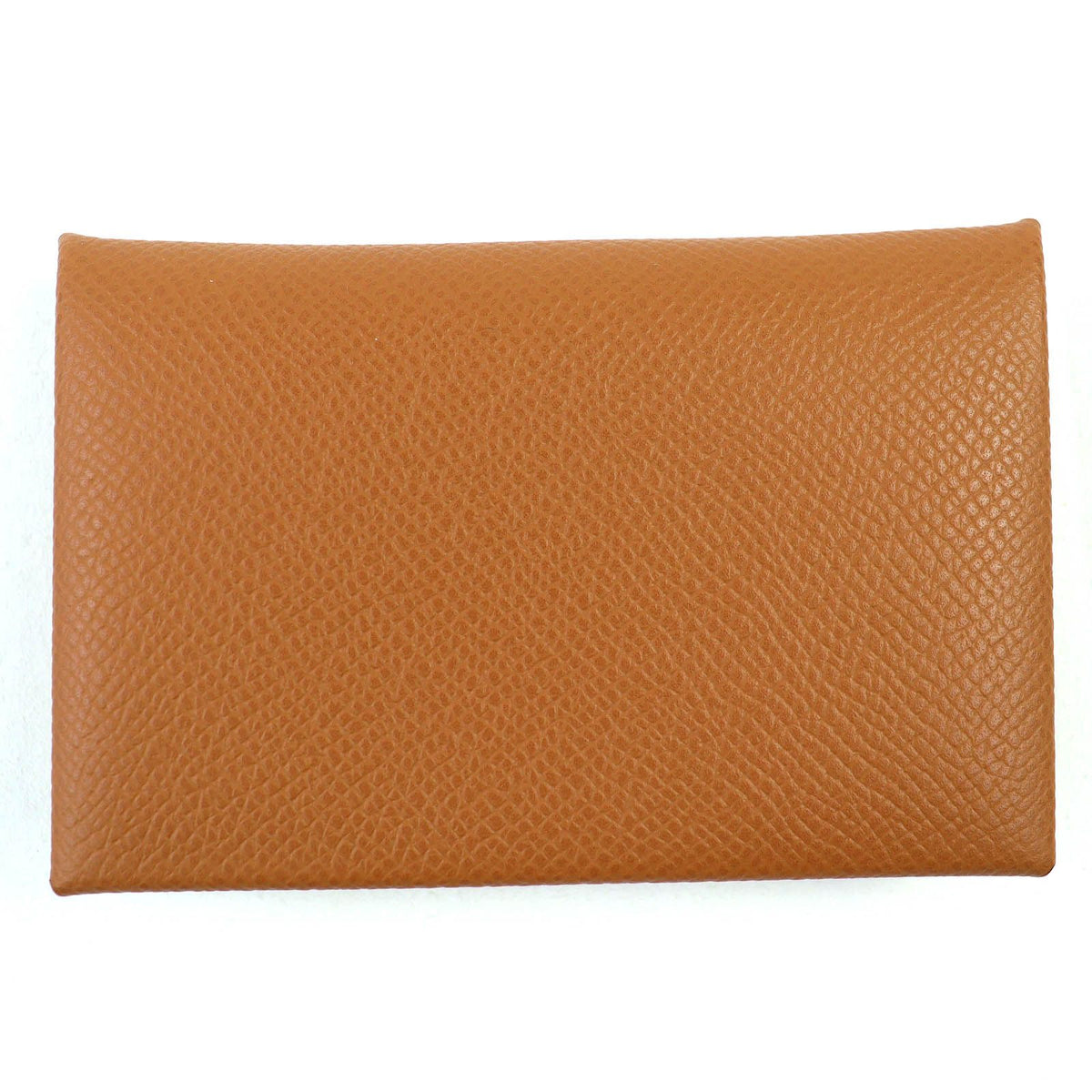 Hermes Calvi Veau Epsom Gold Silver Business Card Case