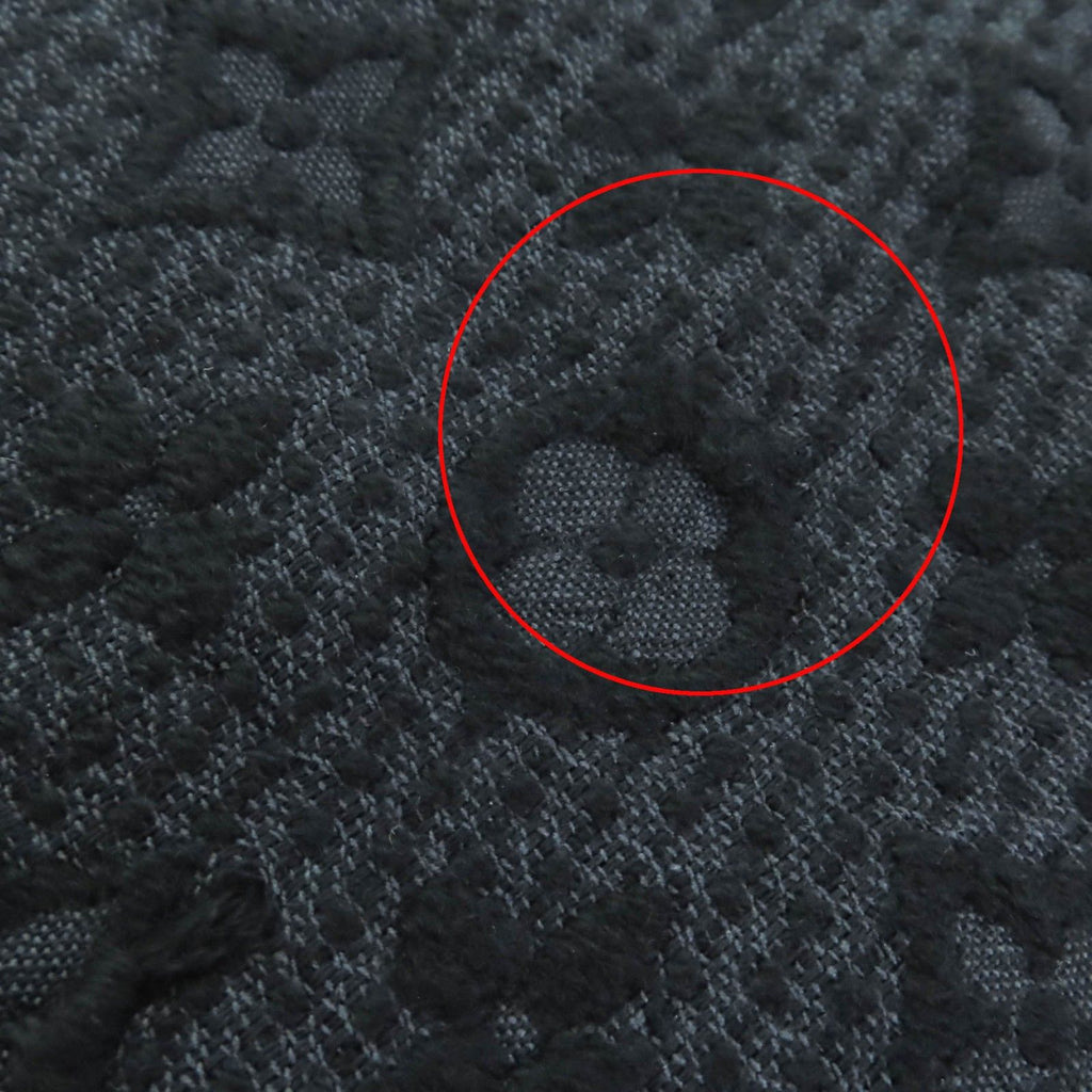 Louis Vuitton Monogram Classic Wool 100% Scarf with Fringes Black — view 7
